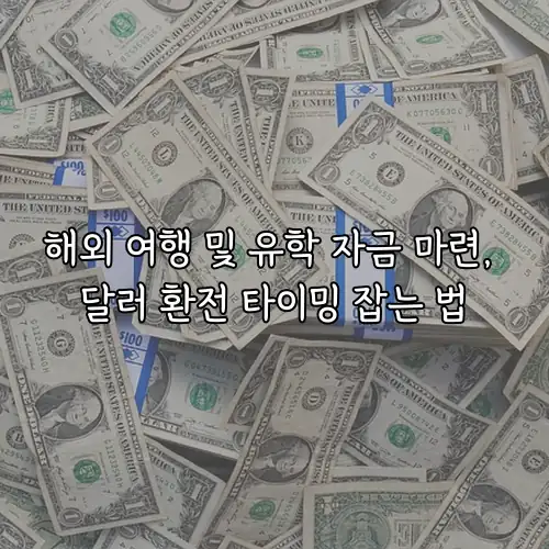 해외 여행 및 유학 자금 마련, 달러 환전 타이밍 잡는 법